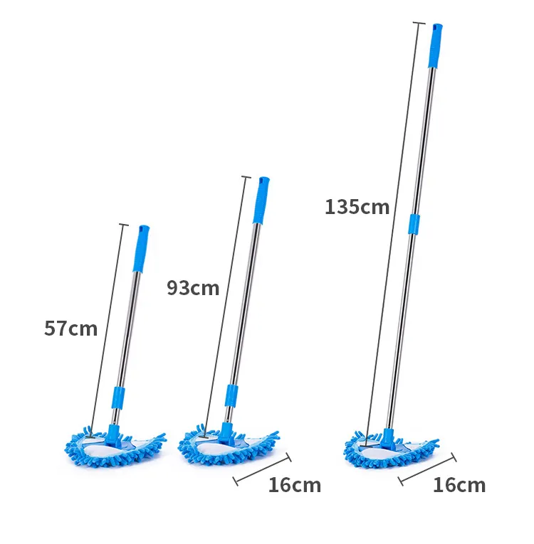 DS1880 Регулируемая сжимаемая Влажная и сухая водяная Швабра для мытья окон, туалета, ванной комнаты, швабра с расширенным треугольником из микрофибры