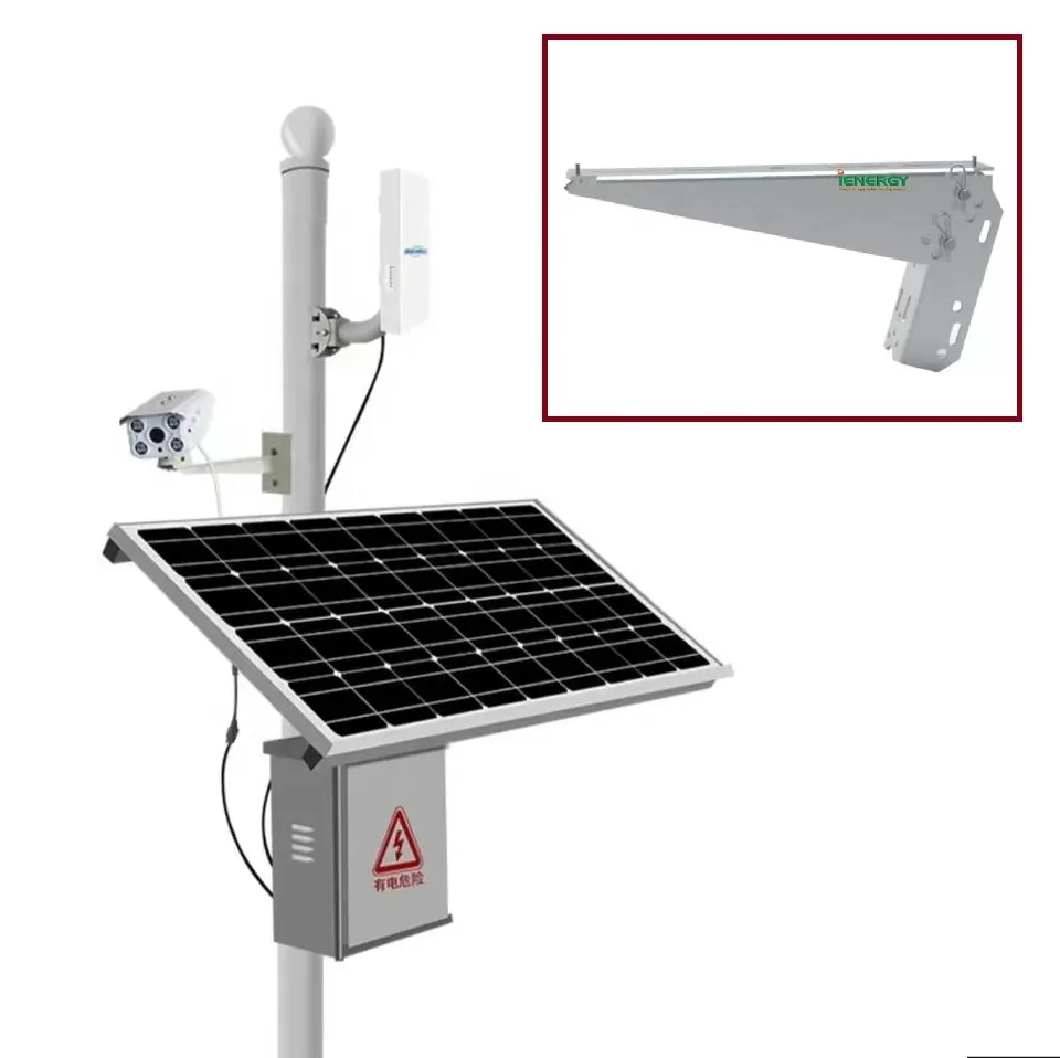 Наружная Солнечная электроэнергия, солнечная панель, кронштейн для крепления, аксессуары для монтажа настенной и потолочной солнечной системы видеонаблюдения