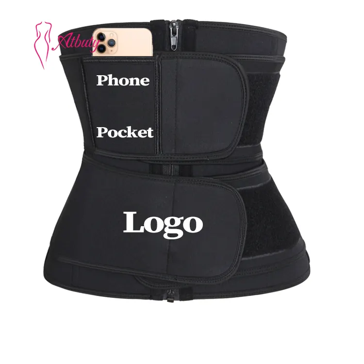 Neoprene Custom Double Logo Waist Trainers with Colors Quality Venders