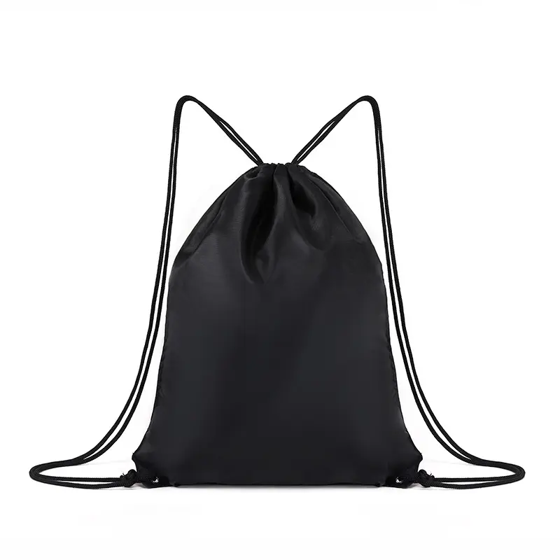 Черный рекламный высококачественный легкий рюкзак на шнурке, пылезащитные водонепроницаемые Полиэстеровые Сумки на шнурке для обуви