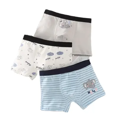 Wholesale Children Underwear Cotton Boxer Cute Boys Kids Boxer Combed Cotton Boxer Shorts Kids Underwear