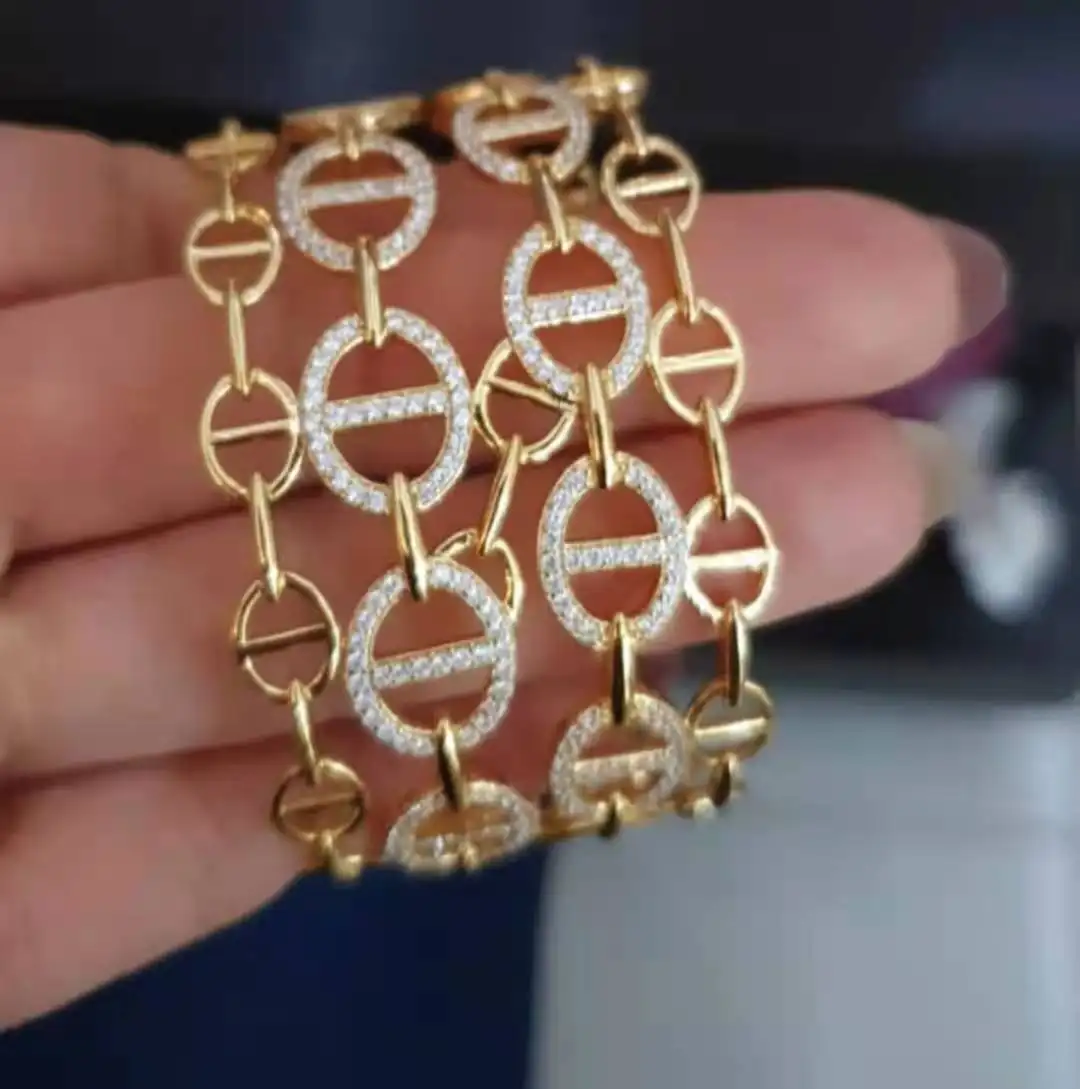 CM-Xinyee - Wholesale cheap gold copper plated diamond - inlaid charm bracelets for women