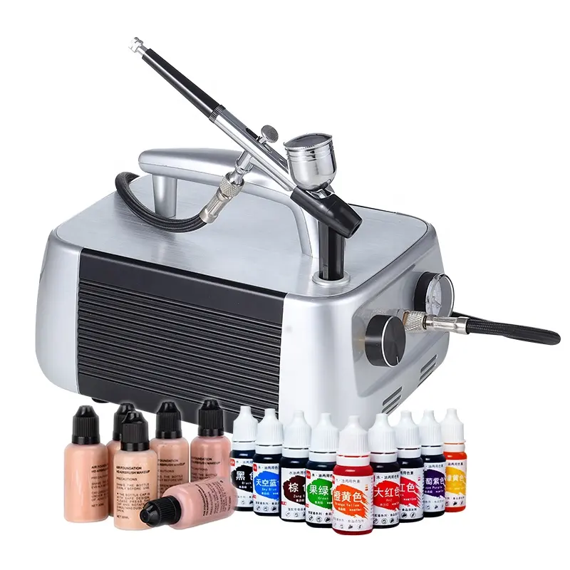 Double action 50PSI compressor airbrush paint set mini compressor airbrush machine kit