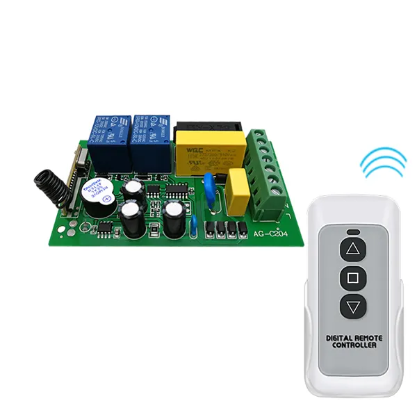 Motor Up Down Stop Remote Control Switch DC 12V 24V AC220V Motor Forwards Reverse Stop Wireless Switches 315 433MHz