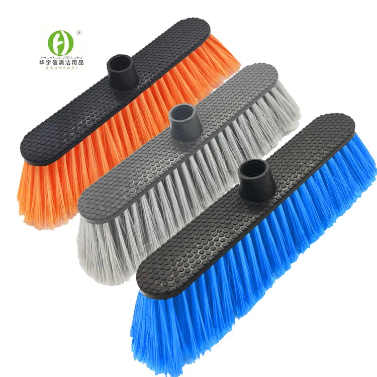 27cm plastic soft broom good supplier round head floor sweeping brooms flower hard bristle broom
