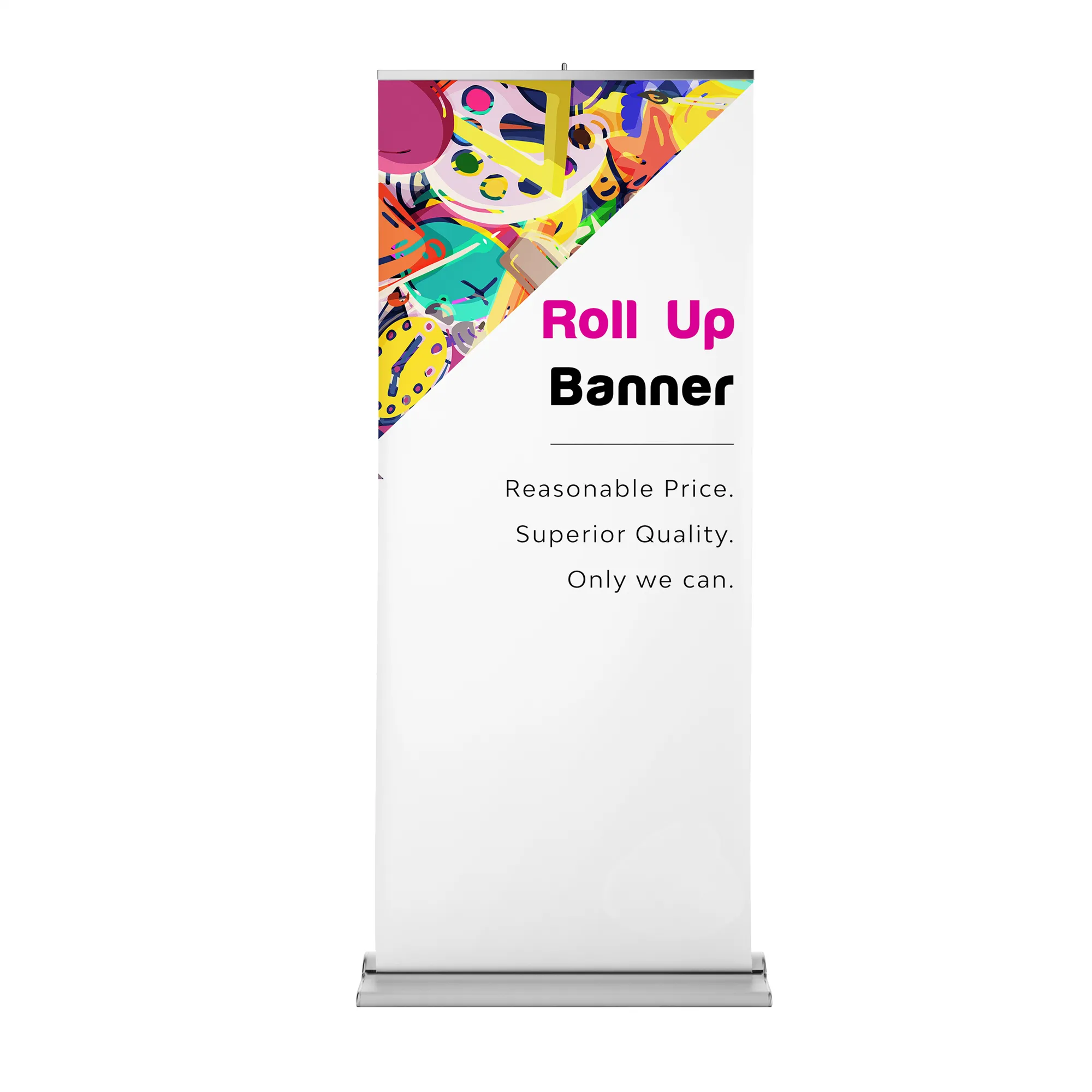 Wholesale Costom Outdoor Aluminum Roll Up Banner Display Stand Retractable Banner For Advertising