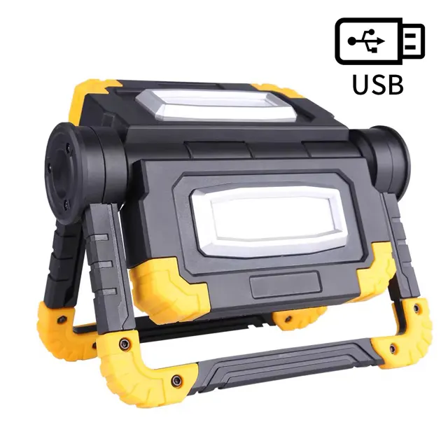 LED Work Light USB Rechargeable Folding Portable Waterproof 2 COB 1400LM Flood Light for Outdoor Camping Hiking Patented Product