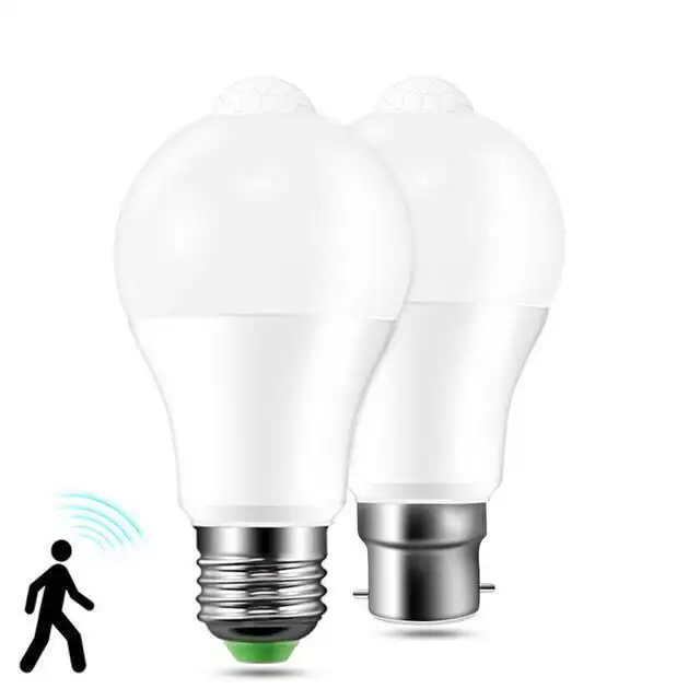 7W9W12W15 Watt E27E26 Induction LED Motion Sensor Light Bulb