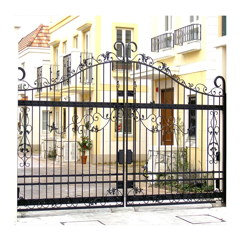 Железные ворота фото двойная дверь железные ворота вилла входная дверь для сада во двор дверь