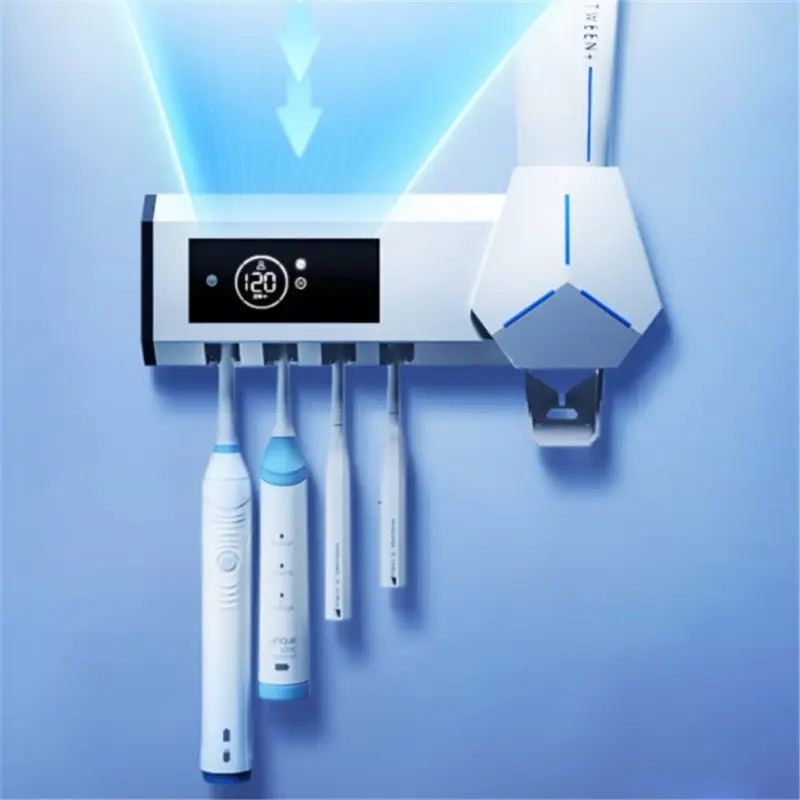 Lamp UV Good Quality Factory Directly Automatic Toothpaste Dispenser 4pcs Toothbrush Holder with storage holders