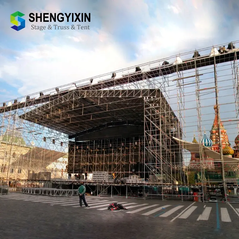 Outdoor Customized Aluminum Roof Truss System And Stage Lighting Exhibition Truss For Sale