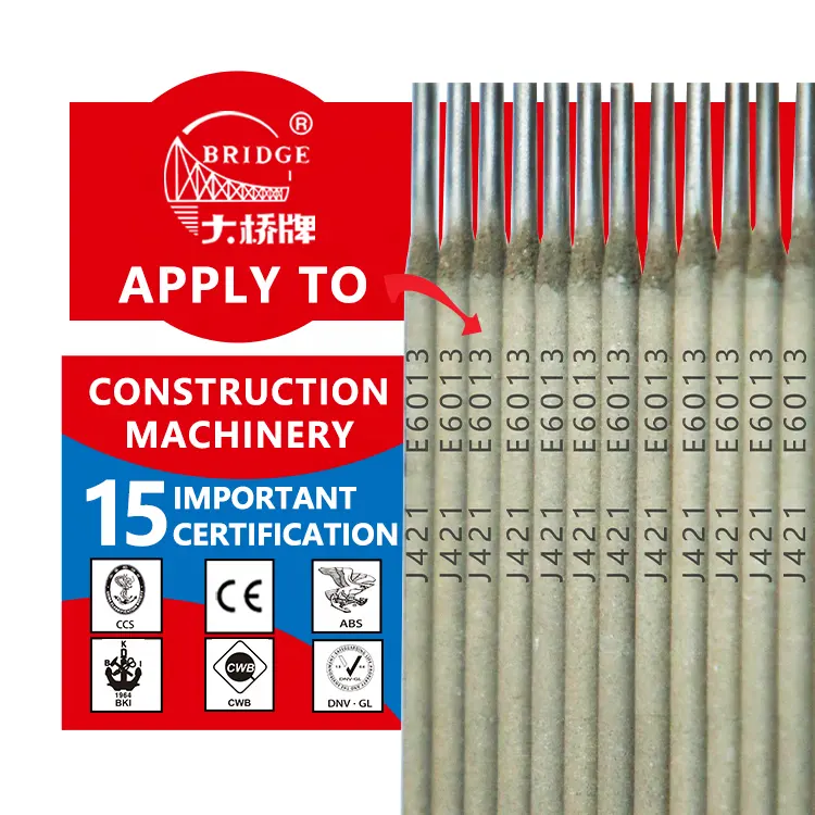 The 15% discount Bridge brand Qualified Welding Electrode J421 with AWS  E6013 for carbon steel welding rod