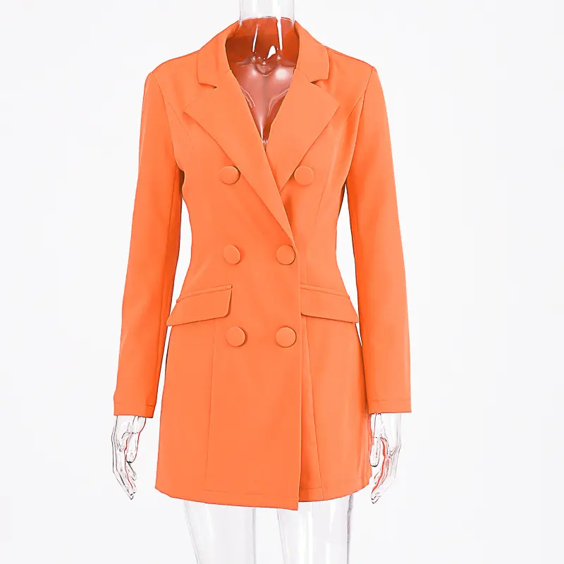 Женский Повседневный костюм, Осенний Блейзер, смокинг, женское деловое пальто, укороченный офисный облегающий Топ, женская одежда для работы на заказ, 2021