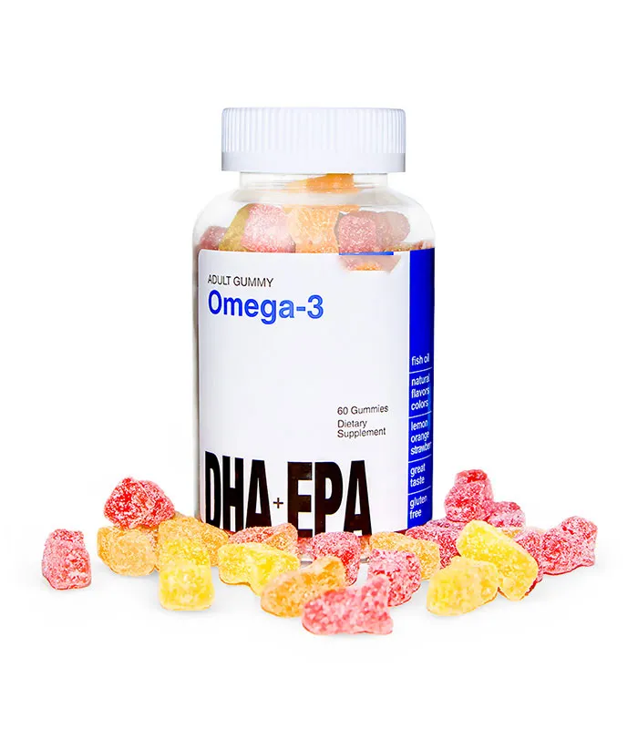 Kids Vitamin Gummies WIth Omega 3 And DHA For Support Brain fuction Vision And Heart Health