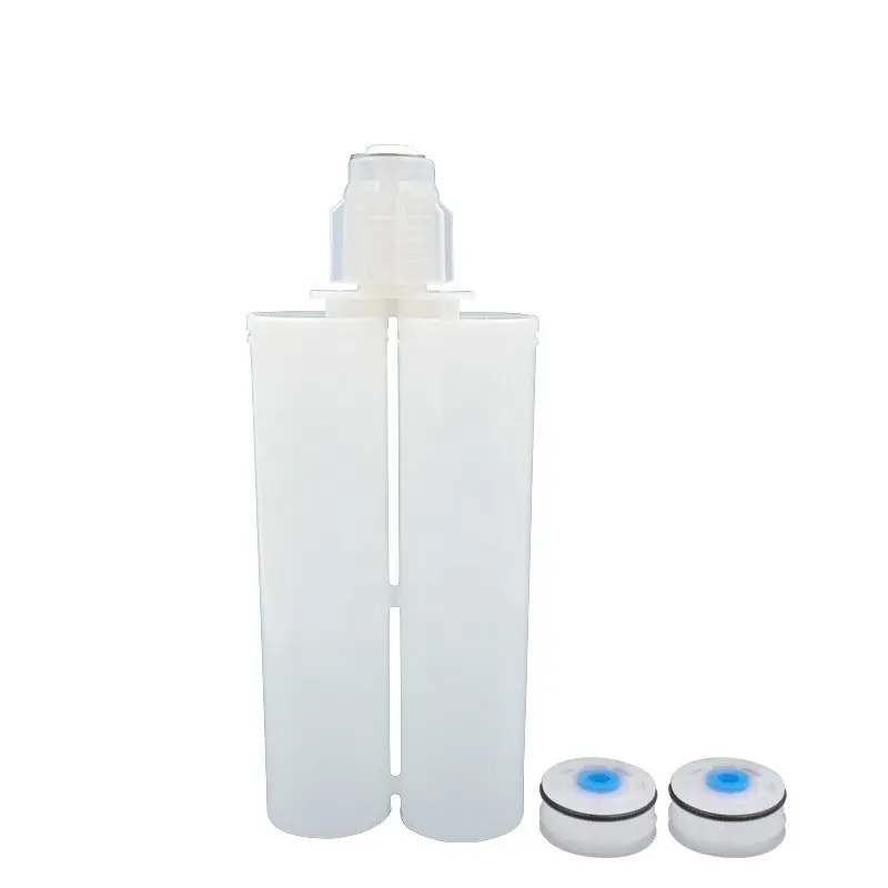 Glue Dispensing Syringe 200ML 1:1 PP AB Epoxy Caulking Cartridge Double Adhesive Barrel Syringe Cartridge For AB Glue Dispensing