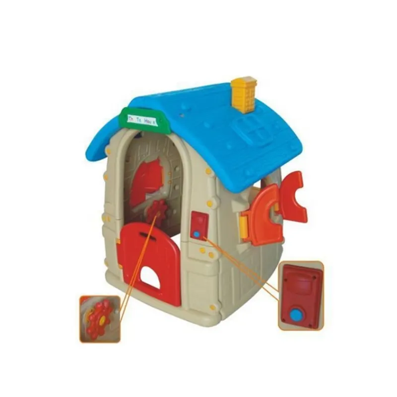 Best sell kids games indoor plastic children playhouse castle with the doorbell