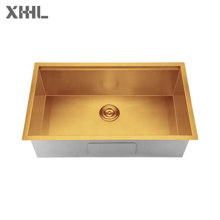 Gold Handmade Sinks Undermount Workstation Kitchen Sink Stainless Steel Kitchen Sink