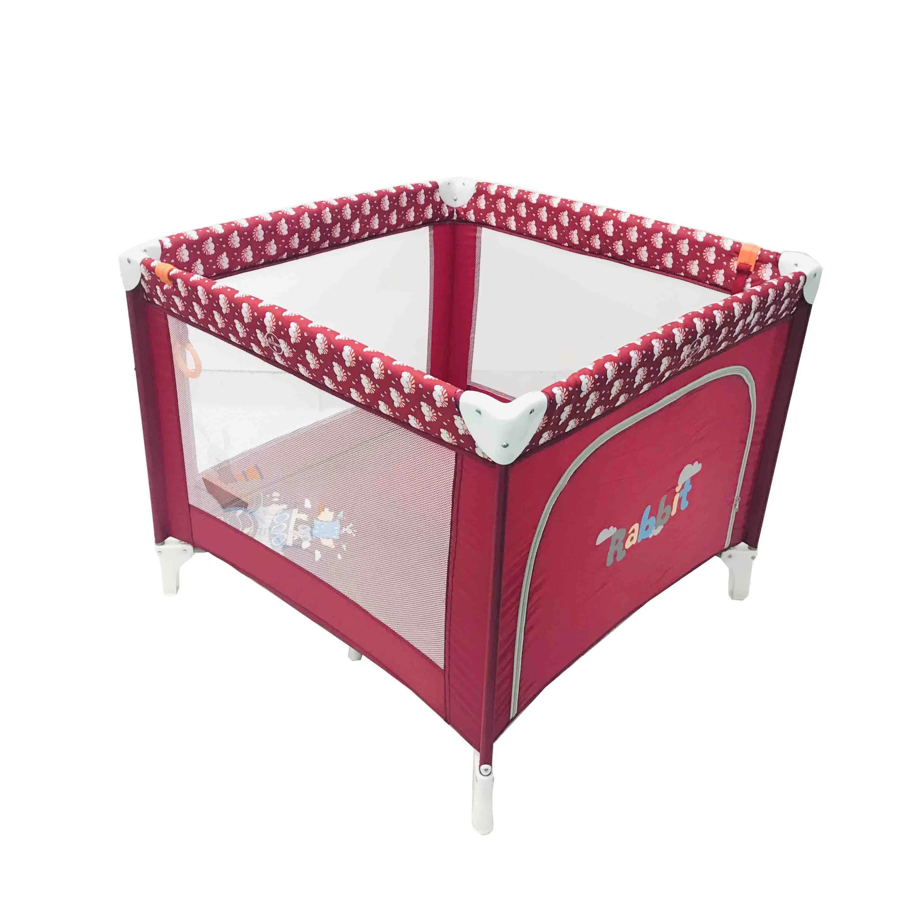 red travel cot baby large playpen