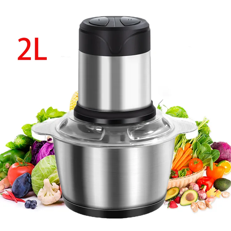 Home Kitchen Food Grinders Cheap Stainless Steel Small Best Meat Chopper Automatic 2L 3L Electric Meat Grinder For Sale