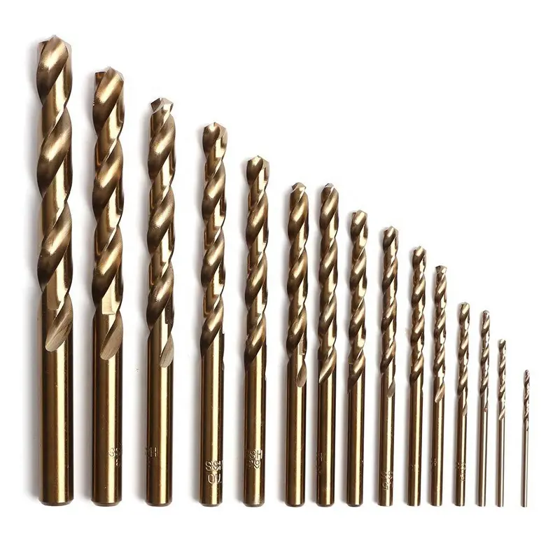 HSS Straight Shank Twist Drill Bit Fully Ground Cobalt Twist Drill Bits Set For Drilling Stainless Steel