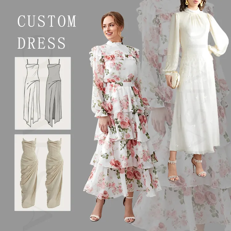 Высококачественное платье Oem Odm от производителя, одежда на заказ, женские платья, одежда, фабричное женское платье на заказ