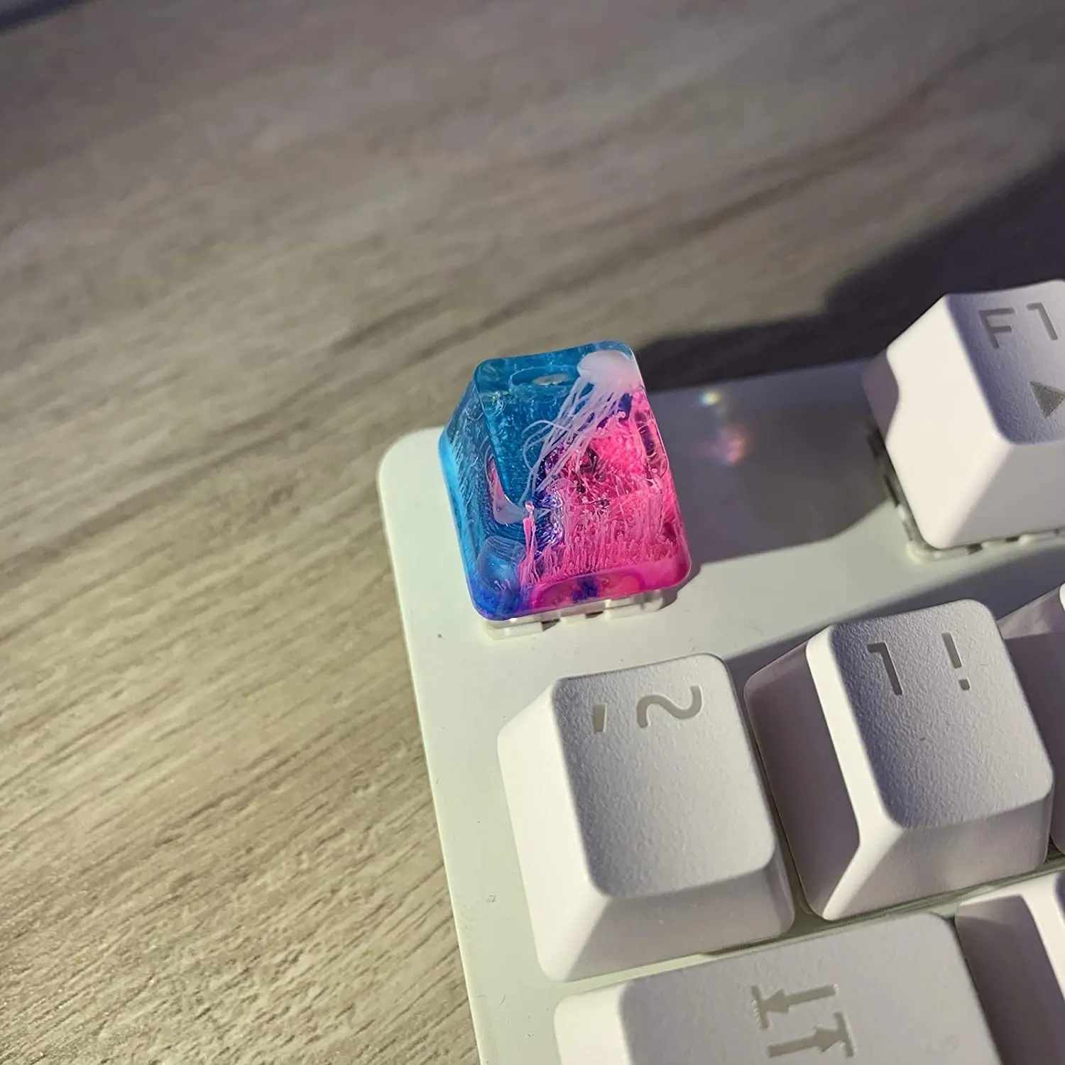 Mechanical Keyboard Keycaps Handmade Resin Keycaps Jelly Keycaps for MX Mechanical Keyboard