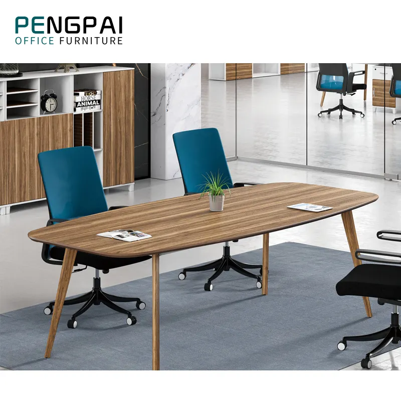 Northern Europe style oval small seater conference table set table de conference