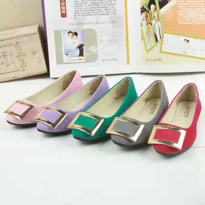 CLS007 cheap elegant loafers Low heel ladies women flat casual shoes