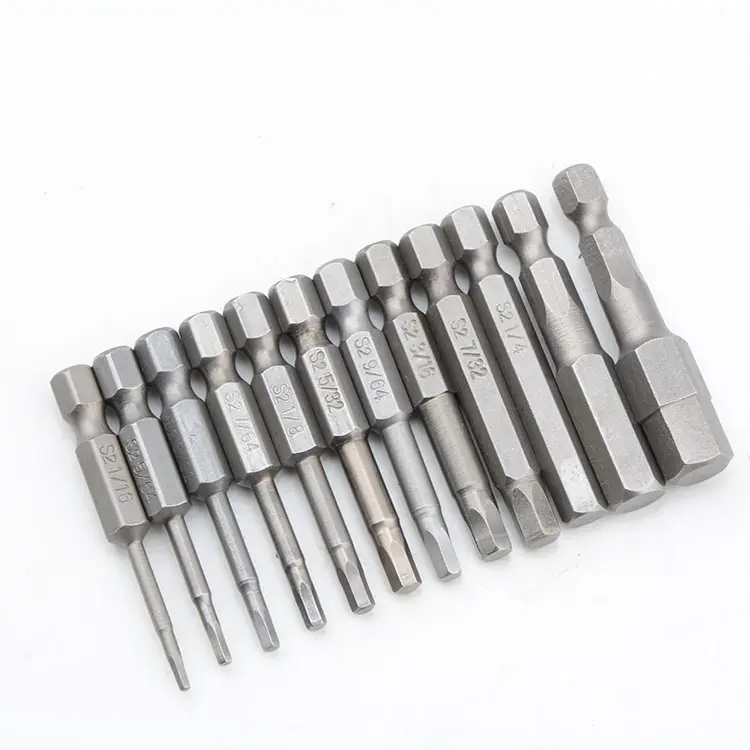 Factory Stock 50MM*9/64 Hex Screw Driver Bit 1/4 Inch S2 Steel Hex Shank Magnetic Screwdriver Bit