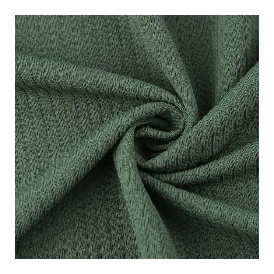 Армейский зеленый полиэстер спандекс трикотажный жаккардовый спандекс ткань ребро пули пузырьковый материал спортивная одежда
