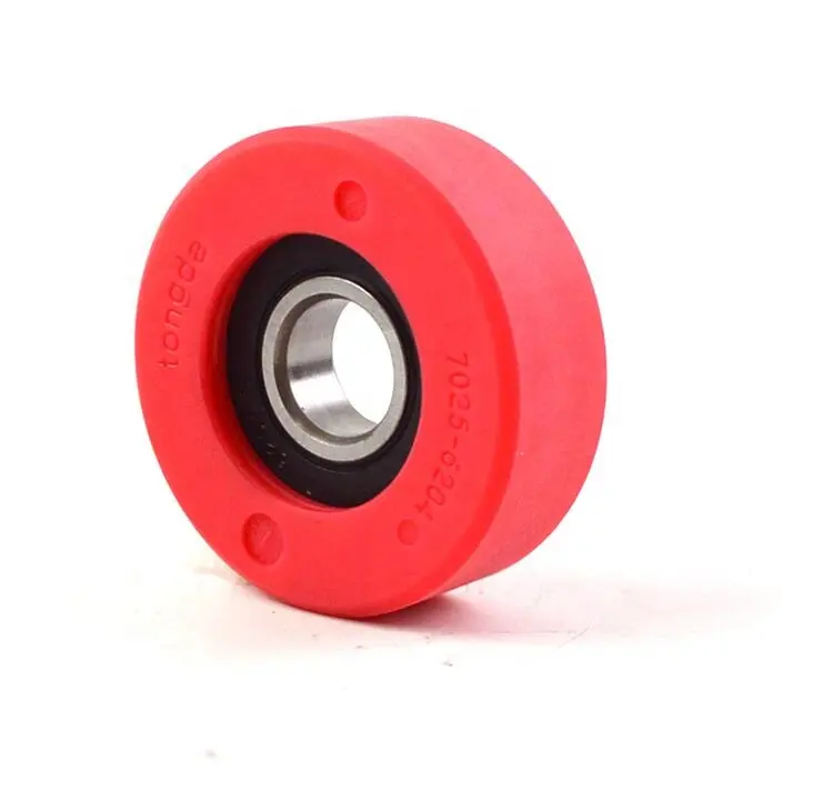 Red Step roller Escalator step roller D70*W25mm Bearing 6204 70*25*6204