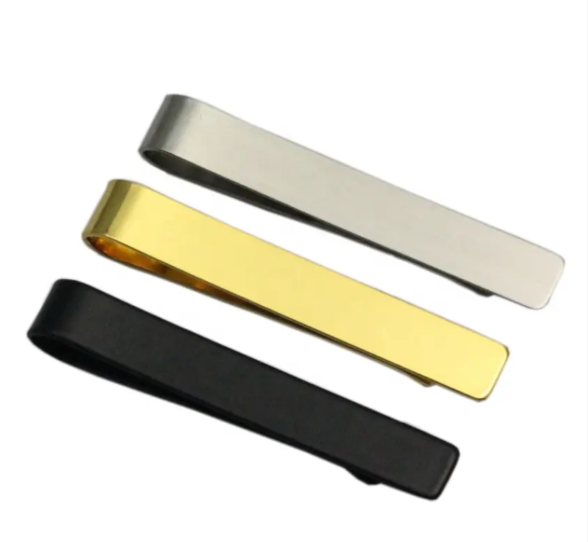 New high quality gold metal blank tie clip