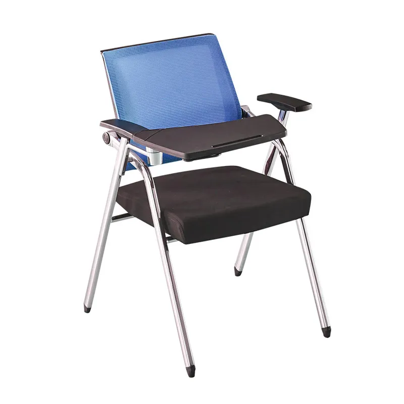 Modern Foldable Training Chair with Writing Table Mesh Back Office Furniture