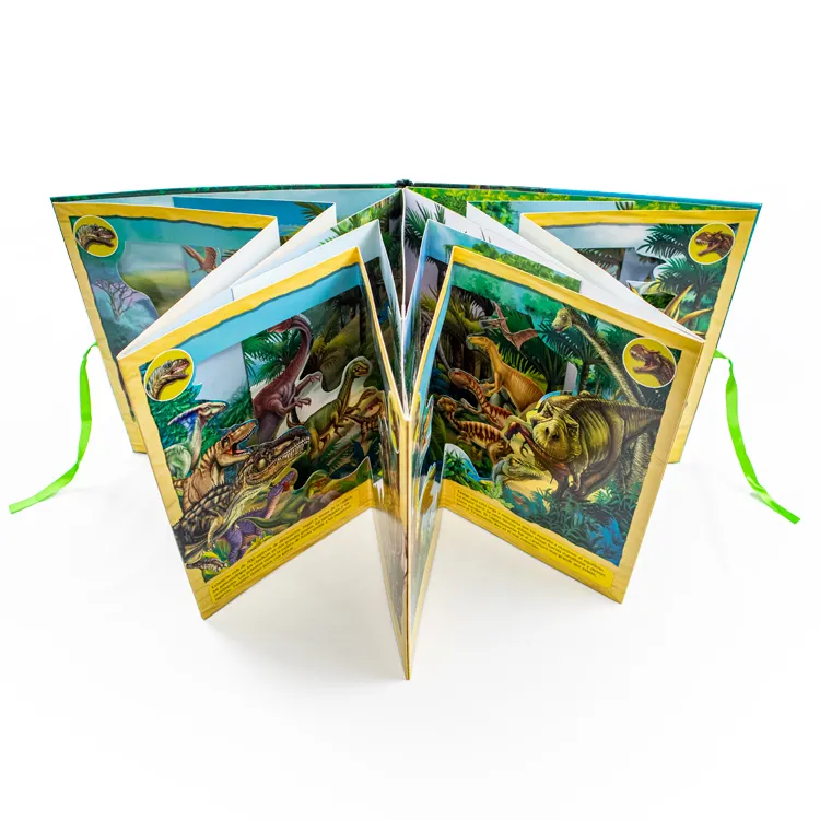 Factory Custom 3D Dinosaur Full Color CMYK Printing Book Special POP-UP Hardcover Books