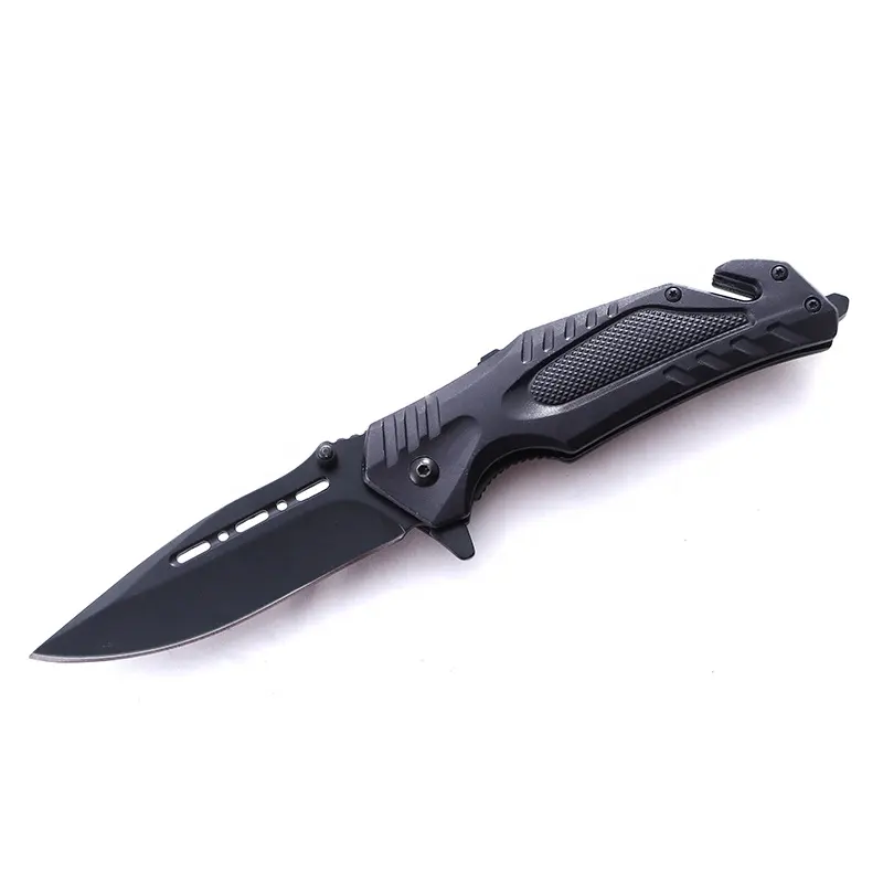 Наружная алюминиевая анодированная черная ручка со складным лезвием и боковым замком карманный нож
