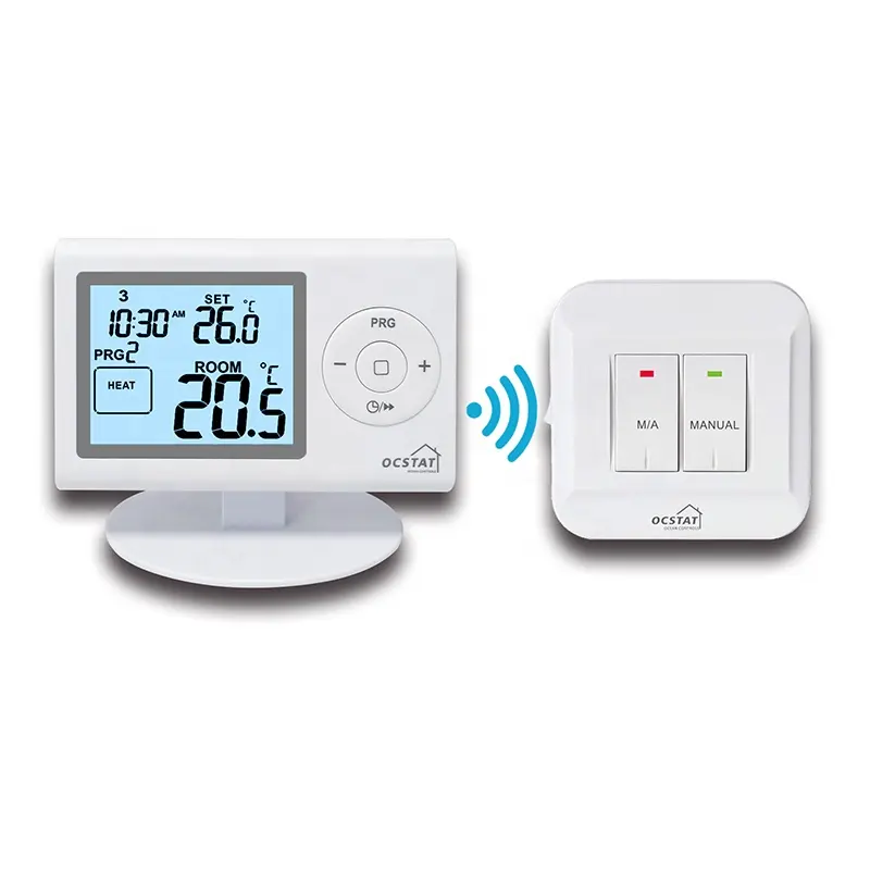 Wall Mounting Weekly Programmable Wireless Thermostat For Heating