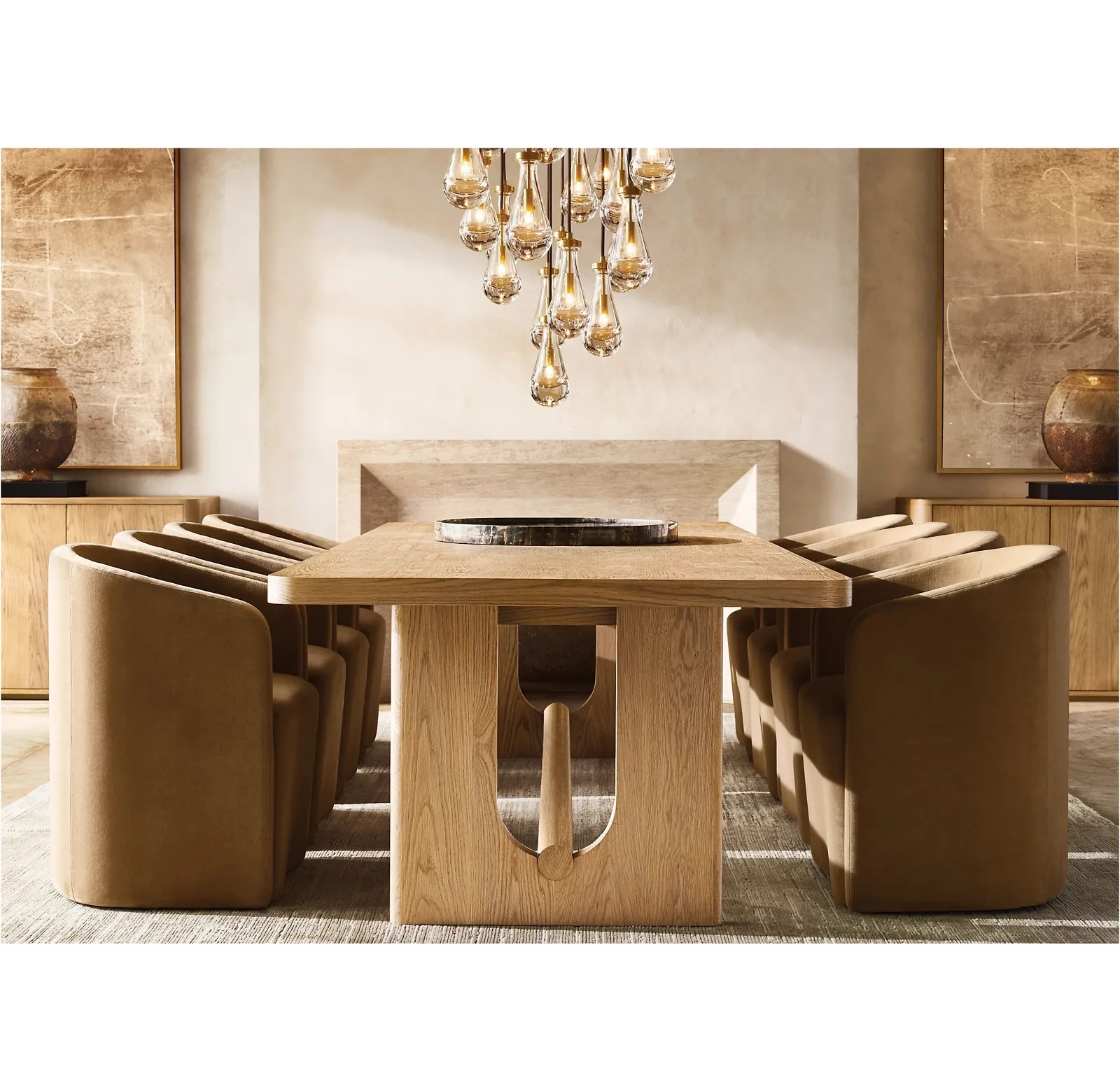 Современная мебель для дома из тяжелого массива дуба, 6, 8, 10 мест, прямоугольный деревянный обеденный стол для ресторана