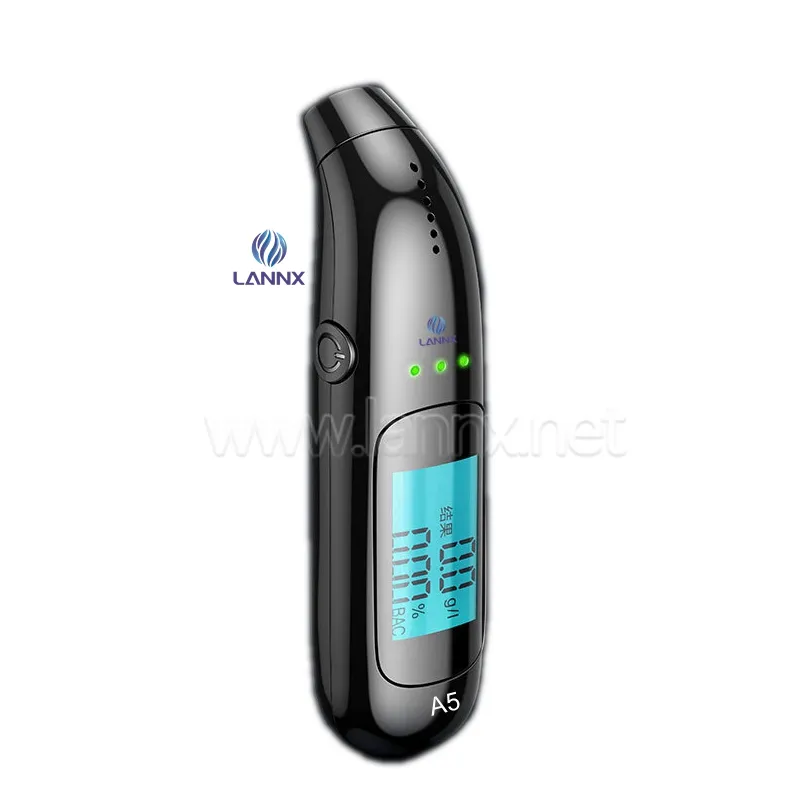 Портативный Ручной цифровой алкотестер LANNX A5, мини-Алкотестер для дыхания