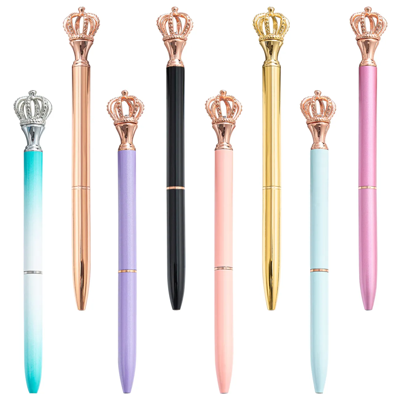 Beautiful and Luxury Crown Pen With Custom Logo Queen Metal Ballpoint Pen for gift