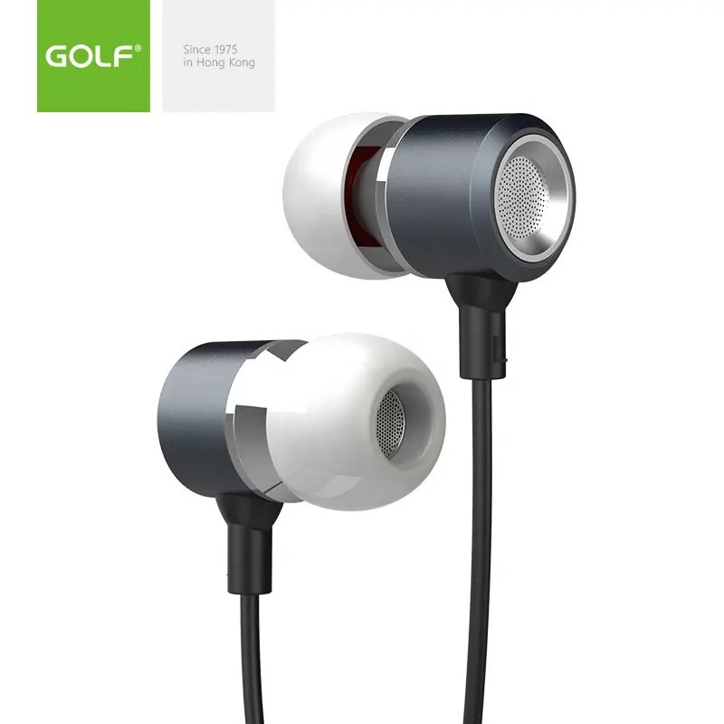 GOLF In Ear Design Metal Bass Headset Noise Cancelling Perfect Sound Customized Stereo Headphone High Quality Wire Earphone 3.5