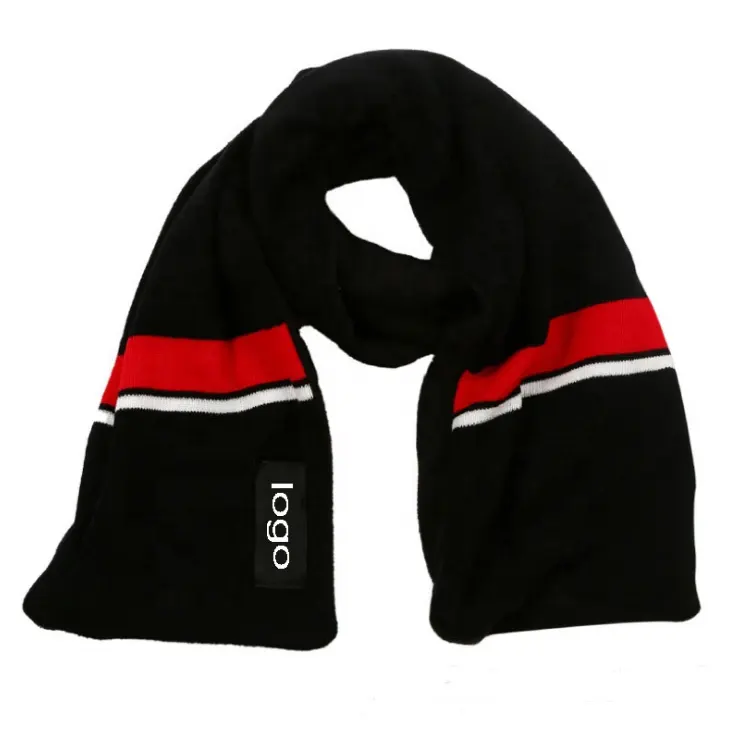 Wholesale Custom Knitted Acyl Football Scarf