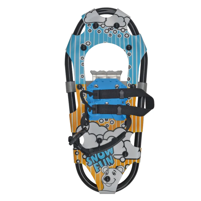 Lightweight Blue Alu Frame One pull Binding Kids Aluminum Snowshoes For Youth Up To 100 LBS