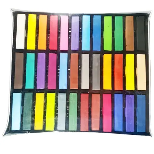 Long Soft Pastel Set  Square Chalks Brilliant Assorted Chalks Colors