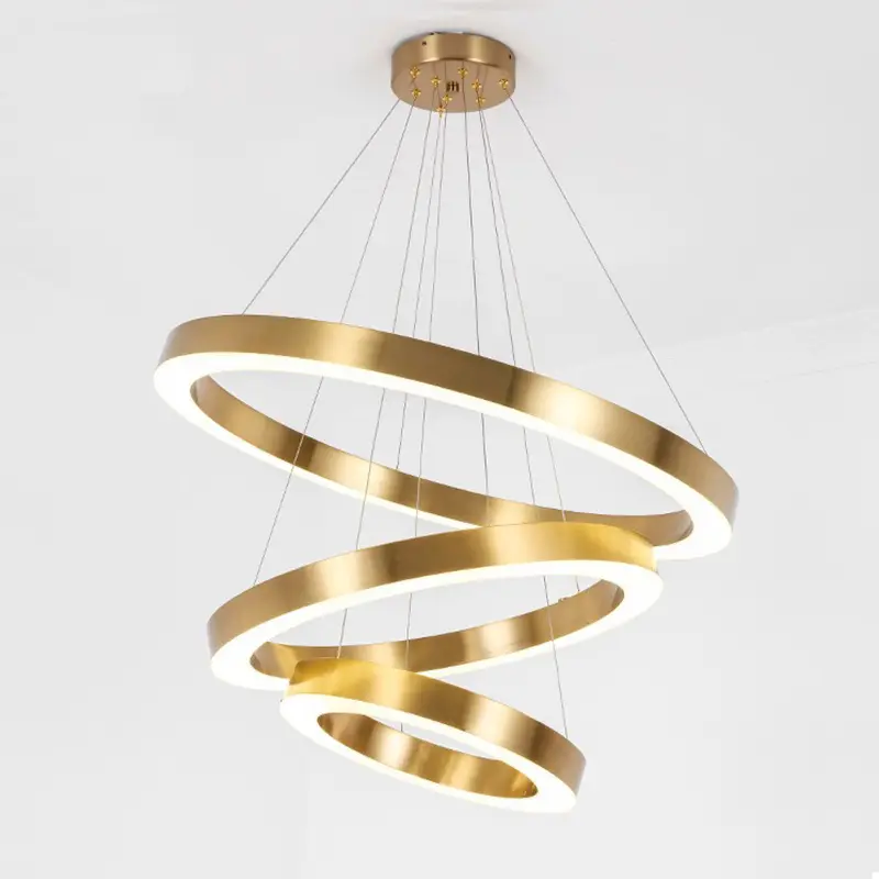 Modern Nordic Ring Design Light Led Ceiling Chandelier Home Decor Ceiling Pendant Lights For Dining Coffee Table Decorative Lamp