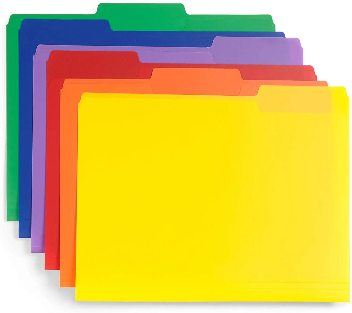 Amazon Hot Sale File Folders Letter Size (100 Pack) Assorted Colors