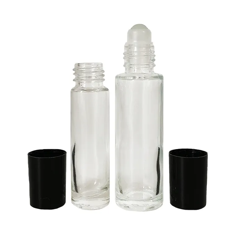 10ml clear glass roller bottle essential oil bottle with roller