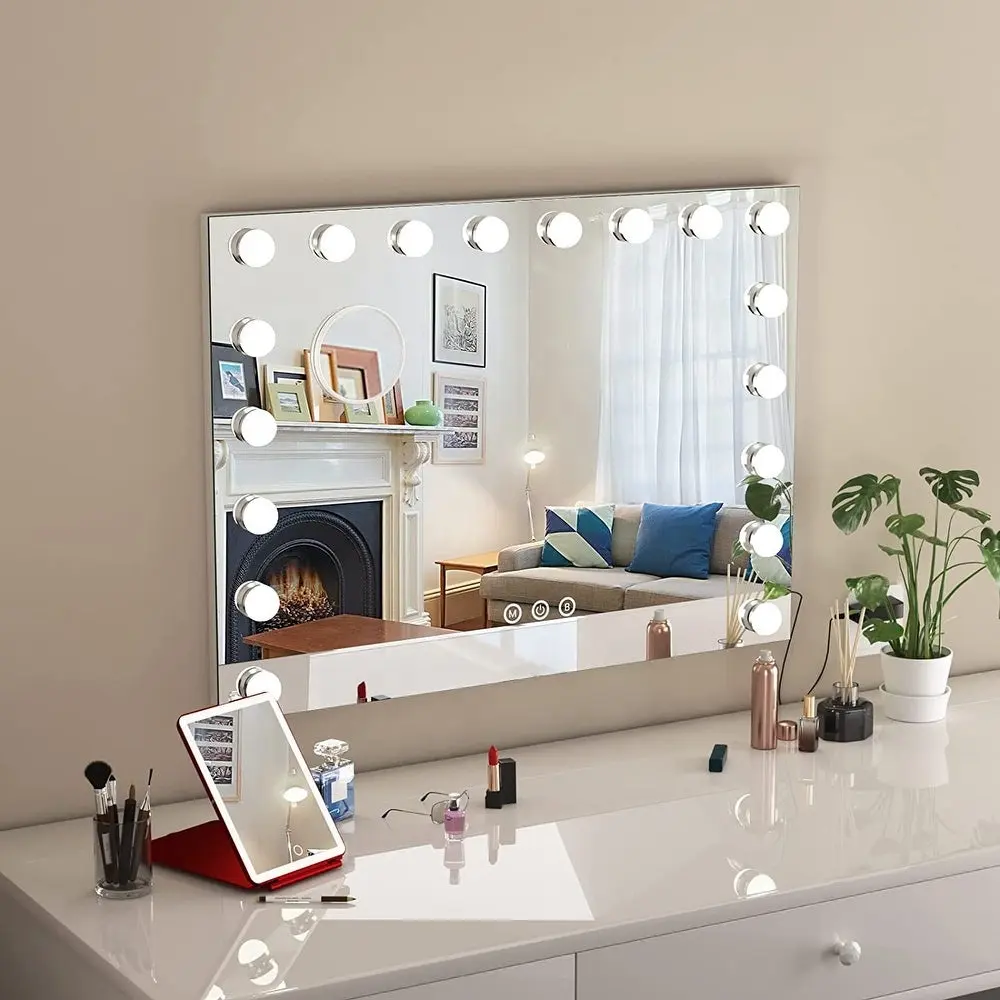 Лидер продаж, современный светодиодный столик для макияжа/настенное зеркало с подсветкой