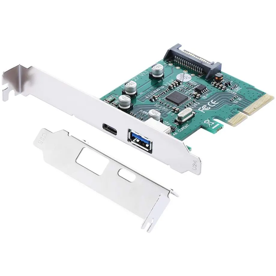 USB 3.1 PCIE Card  2-Port USB 3.1 Super Fast 10Gbps Type-A Type-C PCI Express Expansion Host Card