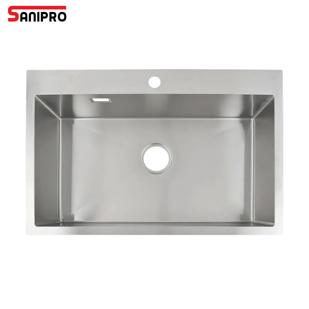 SANIPRO Undermount SUS304 SS316, нержавеющая сталь, емкость для стирки, кухонный, ручной работы, раковина с одной чашей для мытья