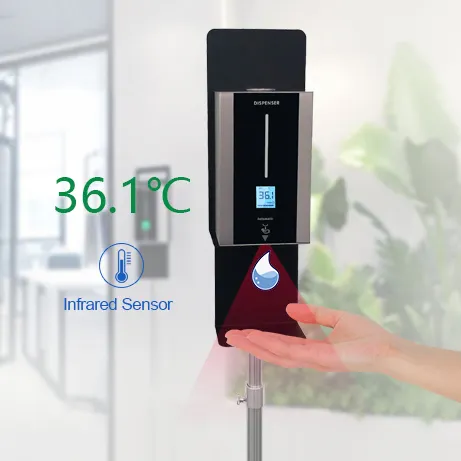 Sanitizer Dispenser Automatic High Quality Soap Dispenser Kiosk Hospital Automatic Sensor Hand Sanitizing Soap Gel Dispenser Stainless Steel Metal TF86 D7 1L